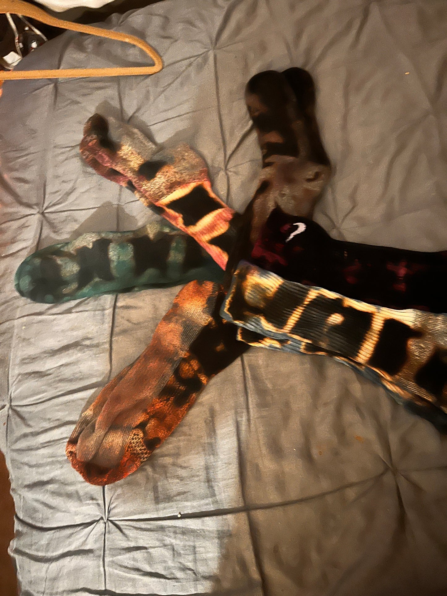 Socks - reverse tie dye LONG
