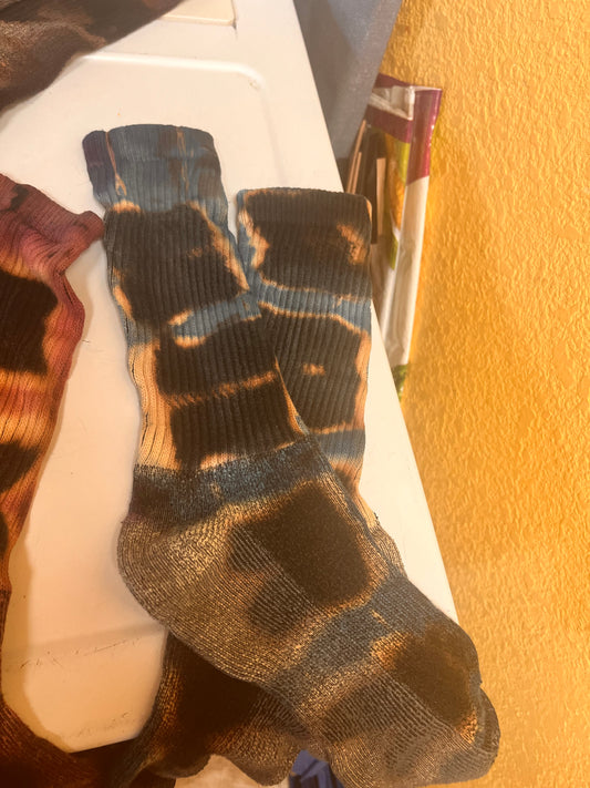 Socks - reverse tie dye LONG