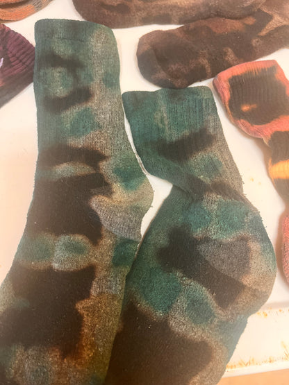 Socks - reverse tie dye LONG